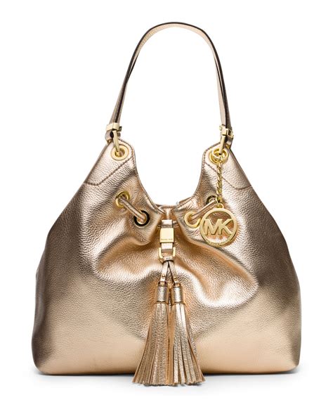 gold michael kors|Michael Kors large gold tote.